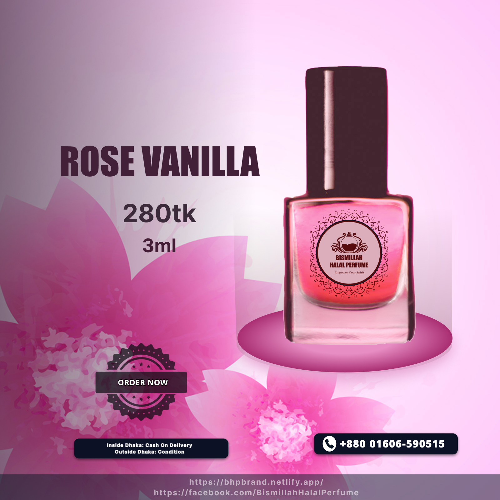 Bismillah halal perfume - BHP Rose Vanilla